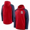 Sports Fan Shop * | Nike Men'S St. Louis Cardinals Authentic Collection Performance Raglan Full-Zip Hoodie Red, Navy