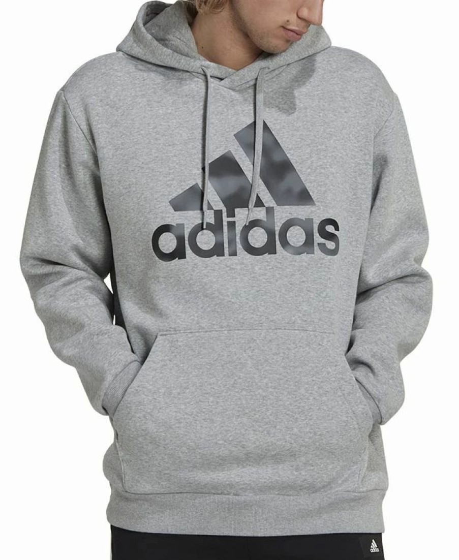 Activewear * | Adidas Men'S Loose-Fit Camo Logo-Graphic Hoodie