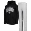 Sports Fan Shop * | Outerstuff Youth Boys Las Vegas Raiders Double Up Pullover Hoodie Pants Set Black, Heather Gray