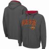 Sports Fan Shop * | Men'S Iowa State Cyclones Arch & Logo 3.0 Full-Zip Hoodie Charcoal