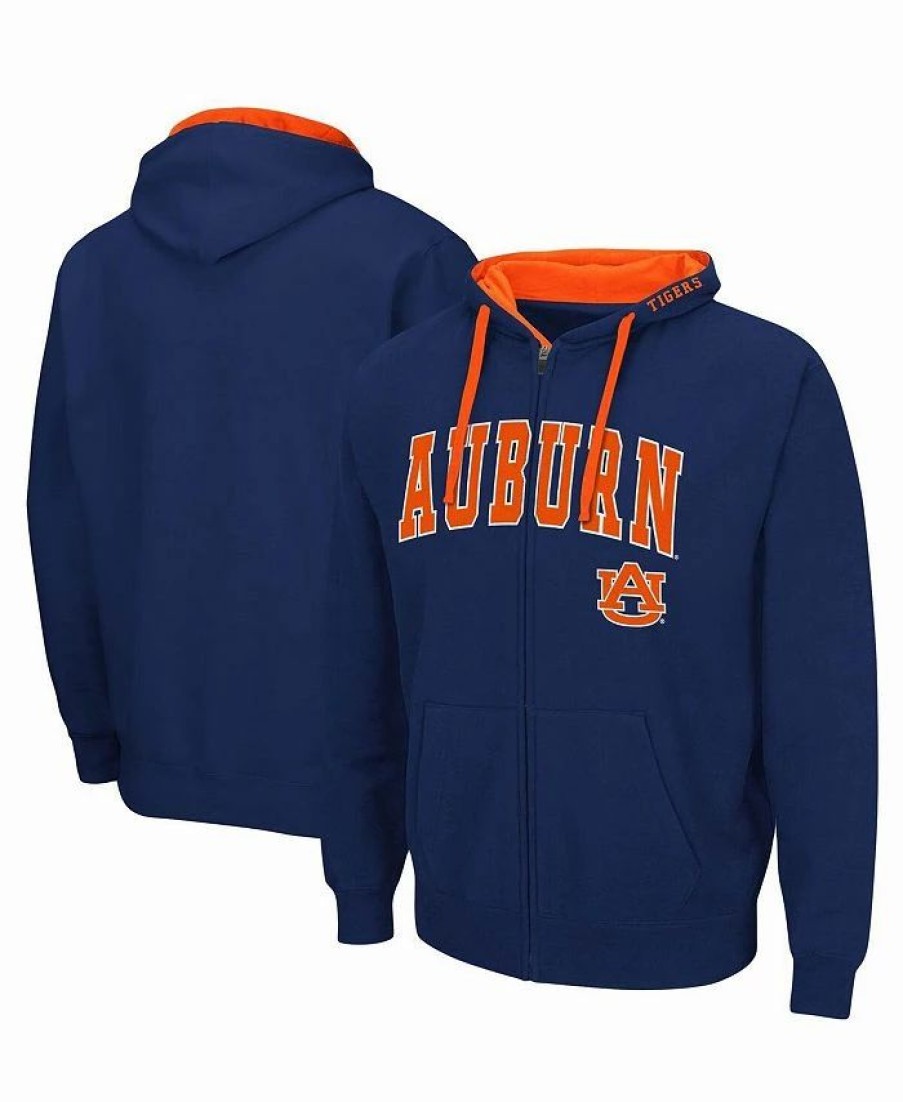 Sports Fan Shop * | Men'S Auburn Tigers Big And Tall Full-Zip Hoodie Navy