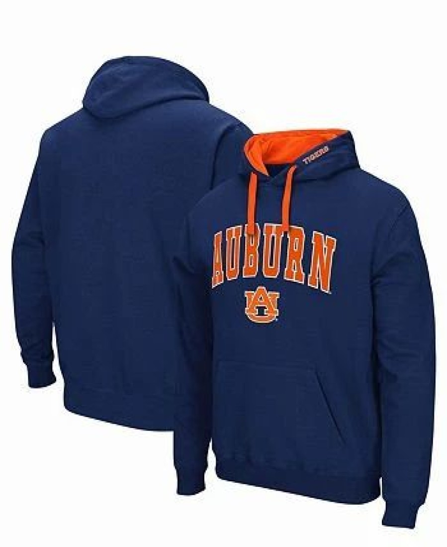 Sports Fan Shop * | Men'S Auburn Tigers Big And Tall Arch & Logo 2.0 Pullover Hoodie Navy