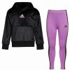 Kids * | Adidas Toddler Girls Silken Hoodie Pullover And Tight, 2 Piece Set