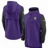 Sports Fan Shop * | Nike Men'S Minnesota Vikings Sideline Player Quarter-Zip Hoodie Purple, Black