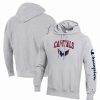 Sports Fan Shop * | Champion Men'S Washington Capitals Reverse Weave Pullover Hoodie Heather Gray