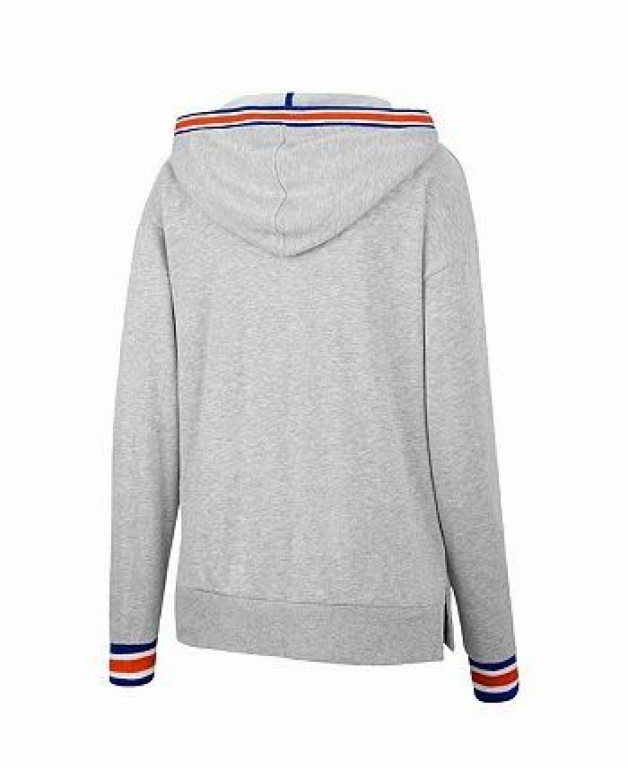 Sports Fan Shop * | Women'S Florida Gators Andy V-Neck Pullover Hoodie Heathered Gray