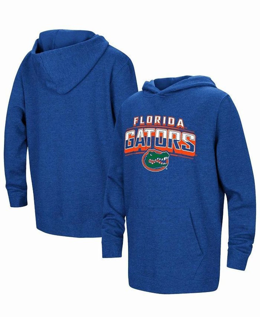 Sports Fan Shop * | Youth Boys Florida Gators Sunrise Core Pullover Hoodie Heather Royal