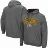 Sports Fan Shop * | Men'S Western Michigan Broncos Arch & Logo Pullover Hoodie Charcoal