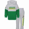 Sports Fan Shop * | Outerstuff Preschool Boys And Girls Oregon Ducks Playmaker Pullover Hoodie And Pants Set Heather Gray, Green