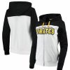 Sports Fan Shop * | Women'S By Alyssa Milano Pittsburgh Pirates Scrimmage Full-Zip Hoodie White