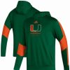 Sports Fan Shop * | Adidas Men'S Miami Hurricanes 2021 Sideline Aeroready Pullover Hoodie Green