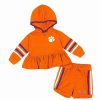 Sports Fan Shop * | Girls Infant Clemson Tigers Spoonful Full-Zip Hoodie And Shorts Set Orange