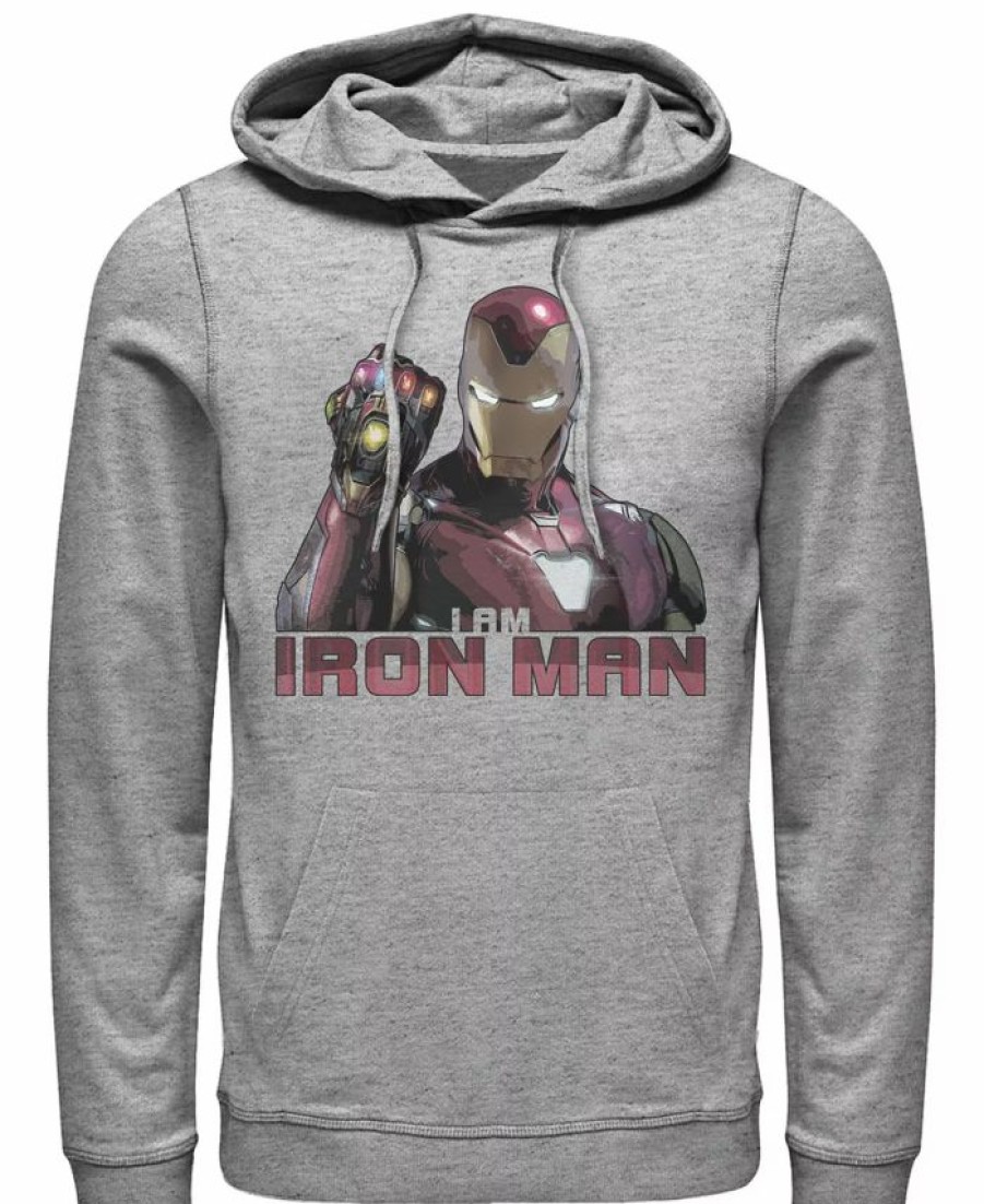 Hoodies & Sweatshirts * | Marvel Men'S Avengers Endgame I Am Iron Man Gauntlet, Pullover Hoodie Athletic H