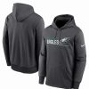 Sports Fan Shop * | Nike Men'S Philadelphia Eagles Prime Logo Name Split Pullover Hoodie Anthracite