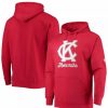 Sports Fan Shop * | Men'S Kansas City Monarchs Negro League Logo Pullover Hoodie Red