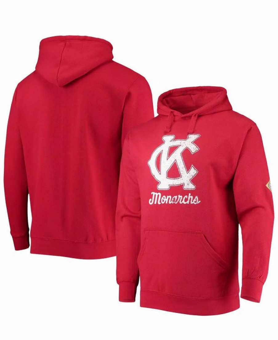 Sports Fan Shop * | Men'S Kansas City Monarchs Negro League Logo Pullover Hoodie Red