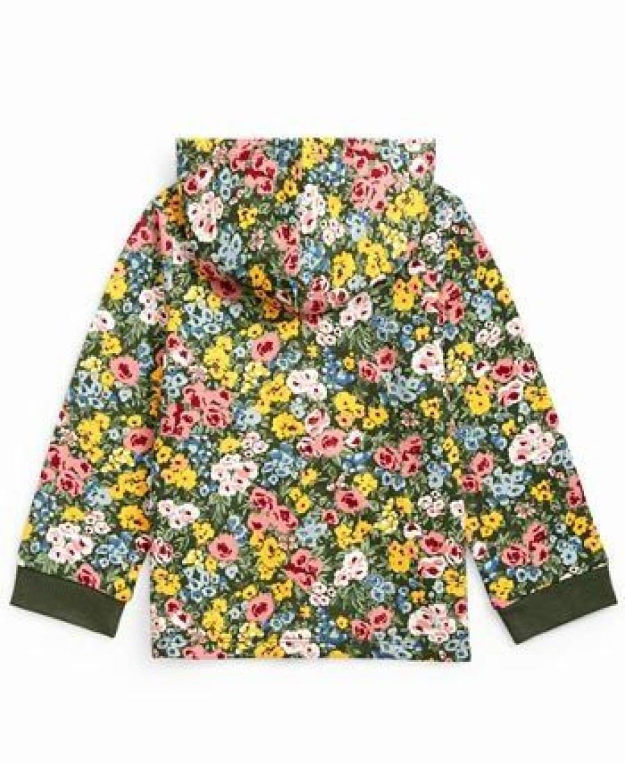 Kids * | Baby Girls Floral Full Zip Hoodie, Created For Macy'S Eucalyptus