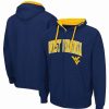 Sports Fan Shop * | Men'S West Virginia Mountaineers Big And Tall Full-Zip Hoodie Navy