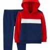 Kids * | Carter'S Toddler Boys Fleece Hoodie And Joggers, 2 Piece Set Blue