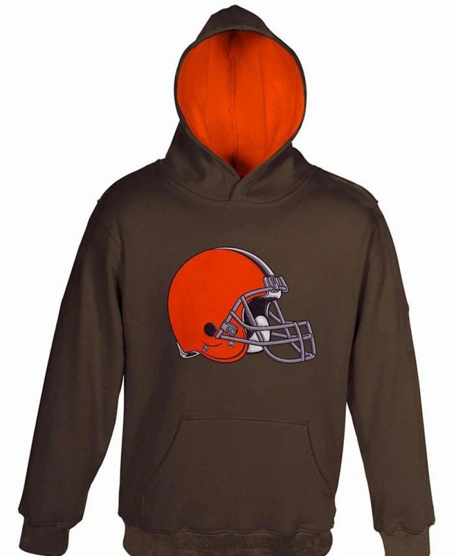 Sports Fan Shop * | Outerstuff Toddler Boys And Girls Cleveland S Fan Gear Primary Logo Pullover Hoodie Brown