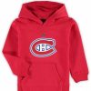 Sports Fan Shop * | Outerstuff Little Boys Montreal Canadiens Primary Logo Pullover Hoodie Red