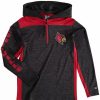 Sports Fan Shop * | Boys Youth Heathered Louisville Cardinals Quick Kick Quarter-Zip Hoodie Black