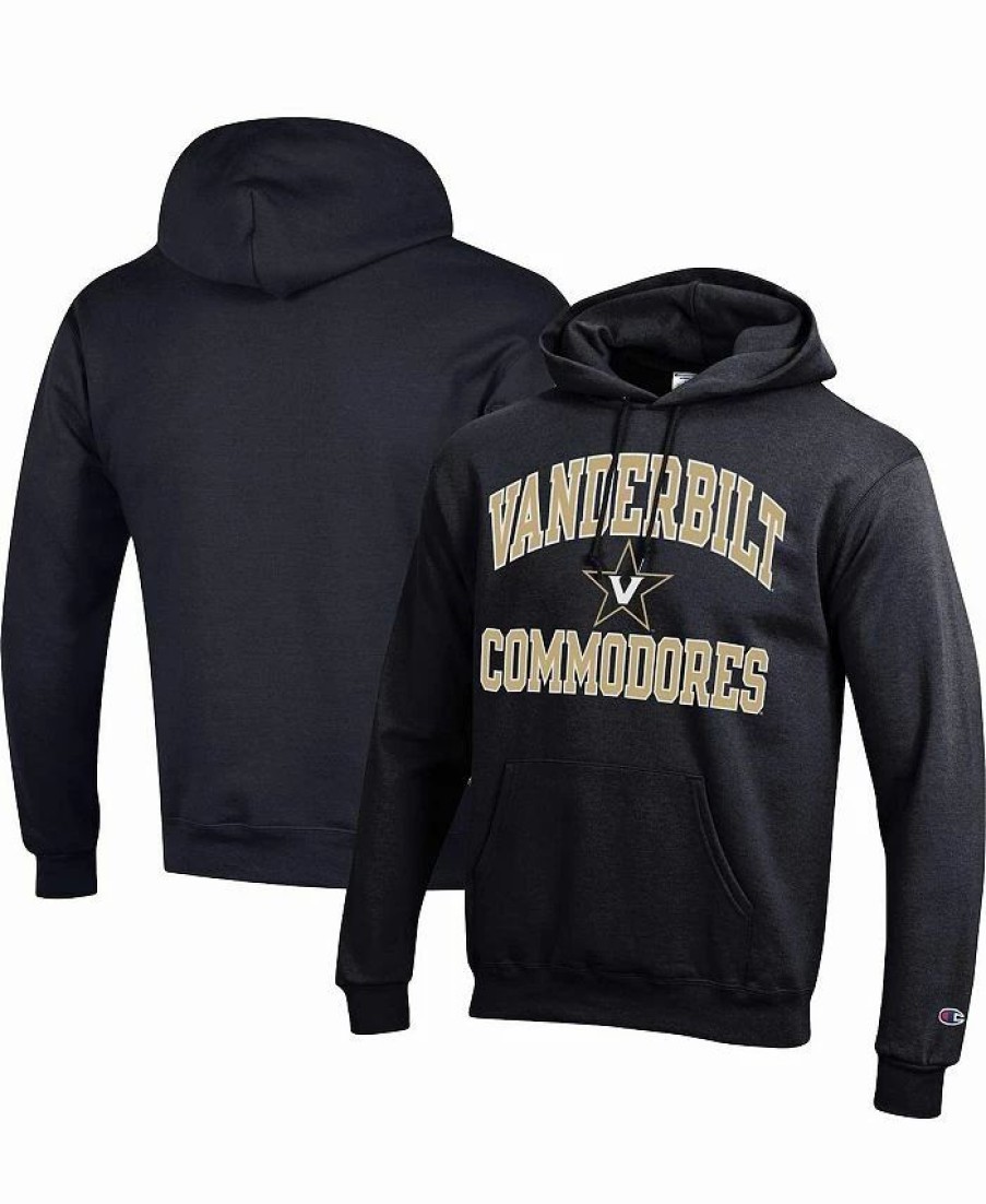 Sports Fan Shop * | Champion Men'S Vanderbilt Commodores High Motor Pullover Hoodie Black