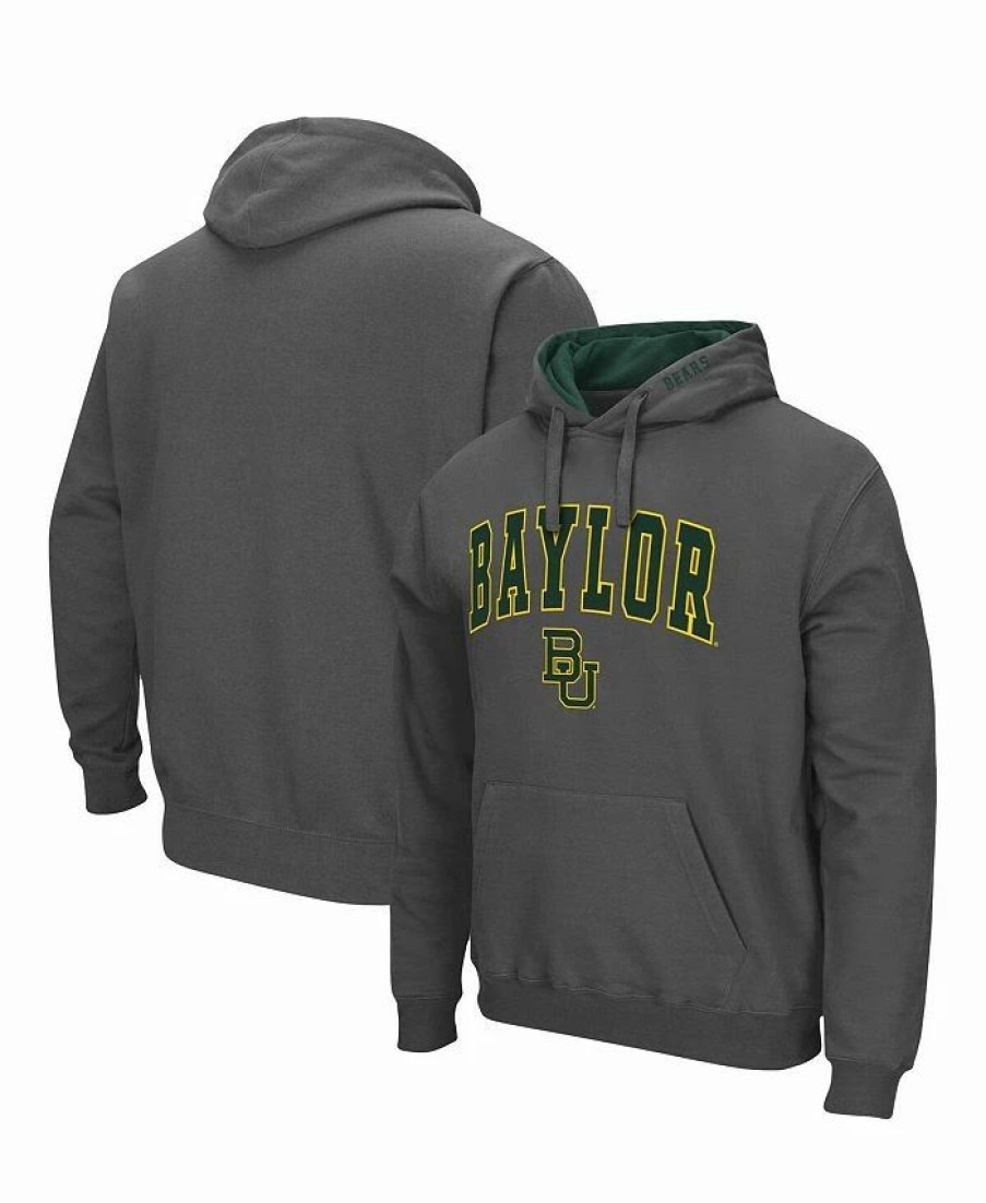 Sports Fan Shop * | Men'S Baylor Bears Arch And Logo 3.0 Pullover Hoodie Charcoal