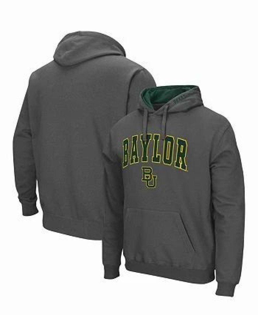 Sports Fan Shop * | Men'S Baylor Bears Arch And Logo 3.0 Pullover Hoodie Charcoal