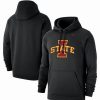 Sports Fan Shop * | Nike Men'S Iowa State Cyclones Logo Club Pullover Hoodie Black