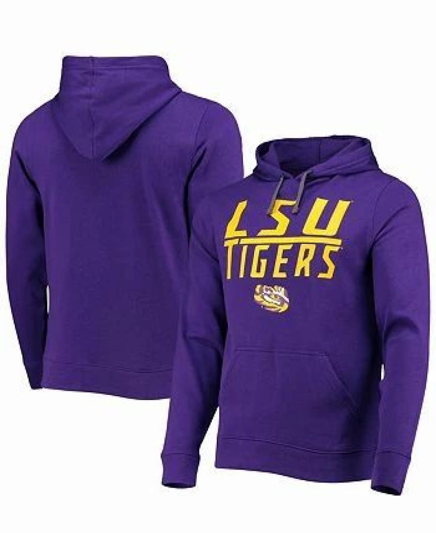 Sports Fan Shop * | Fanatics Men'S Branded Lsu Tigers Favorite Longshot Pullover Hoodie Purple