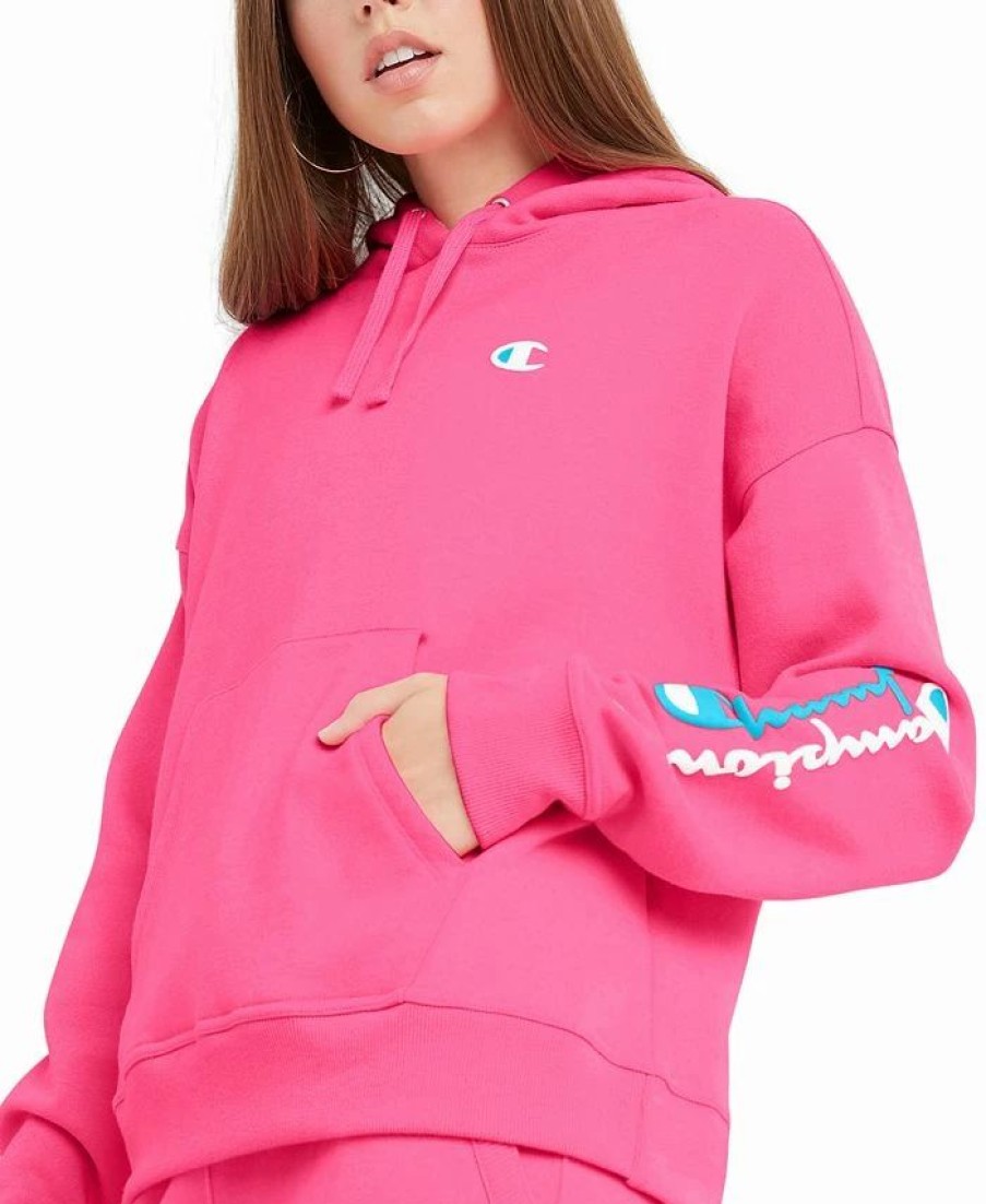 Women * | Champion Women'S Powerblend Graphic-Print Hoodie