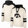 Sports Fan Shop * | Men'S Iowa Hawkeyes Lace-Up 4.0 Vintage-Like Pullover Hoodie Cream