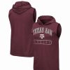 Sports Fan Shop * | Men'S Texas A M Aggies Varsity Hoodie Tank Top Maroon