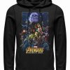 Hoodies & Sweatshirts * | Marvel Men'S Avengers Infinity War Big Face Thanos Poster, Pullover Hoodie Black