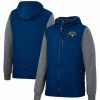 Sports Fan Shop * | Men'S West Virginia Mountaineers Course Herringbone Full-Zip Hoodie Navy