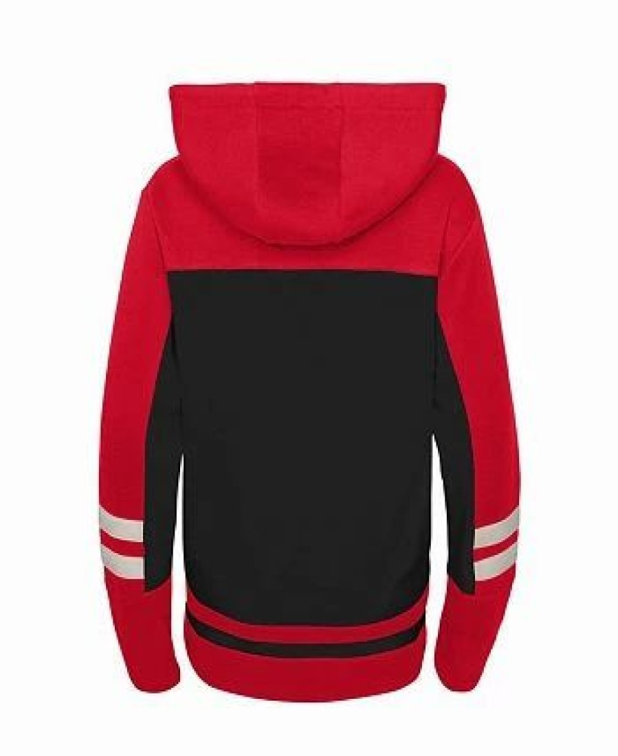 Sports Fan Shop * | Outerstuff Preschool Boys And Girls New Jersey Devils Ageless Revisited Lace-Up V-Neck Pullover Hoodie Black