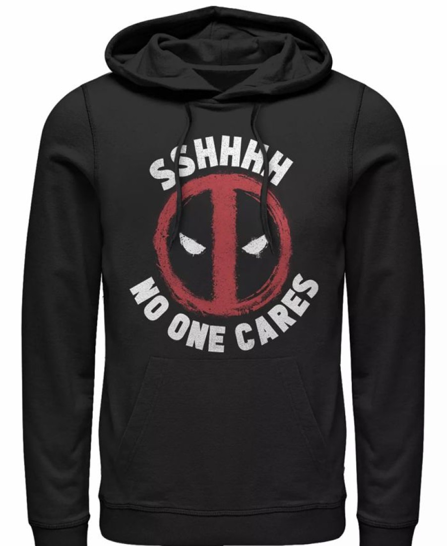 Hoodies & Sweatshirts * | Men'S No One Cares Hoodie Fleece Pullover Black