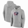 Sports Fan Shop * | Fanatics Men'S Branded Columbus Blue Jackets Primary Logo Pullover Hoodie Heather Gray