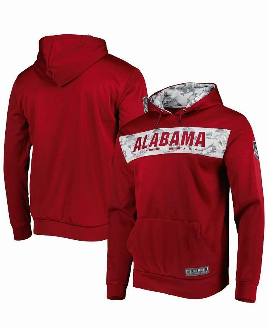 Sports Fan Shop * | Men'S Alabama Tide Oht Military-Inspired Appreciation Team Color Pullover Hoodie Crimson