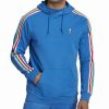 Activewear * | Adidas Men'S Italy 3-Stripe Terry Hoodie Blue/Red/Green