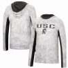 Sports Fan Shop * | Men'S Usc Trojans Mossy Oak Spf 50 Performance Long Sleeve Hoodie T-Shirt White