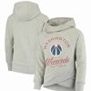 Sports Fan Shop * | Outerstuff Youth Girls Heathered Washington Wizards Over The Logo Raglan Tri-Blend Pullover Hoodie Gray