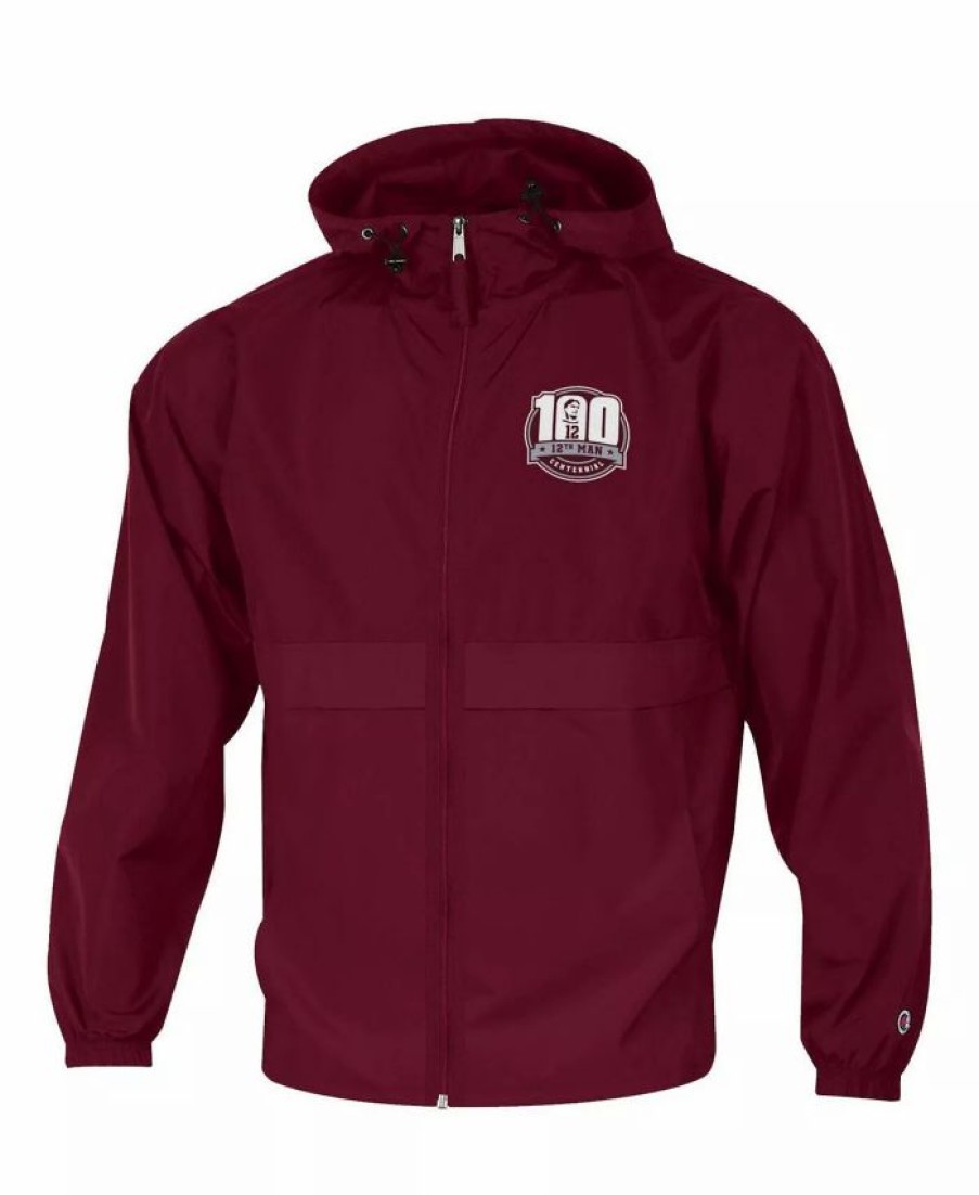 Sports Fan Shop * | Champion Men'S Texas A&M Aggies 12Th Man Centennial Full-Zip Hoodie Maroon