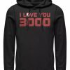 Hoodies & Sweatshirts * | Marvel Men'S Avengers Endgame I Love You 3000 Iron Man Helmet, Pullover Hoodie Black