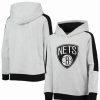 Sports Fan Shop * | Outerstuff Youth Boys Brooklyn Nets Lived In Pullover Hoodie Heathered Gray