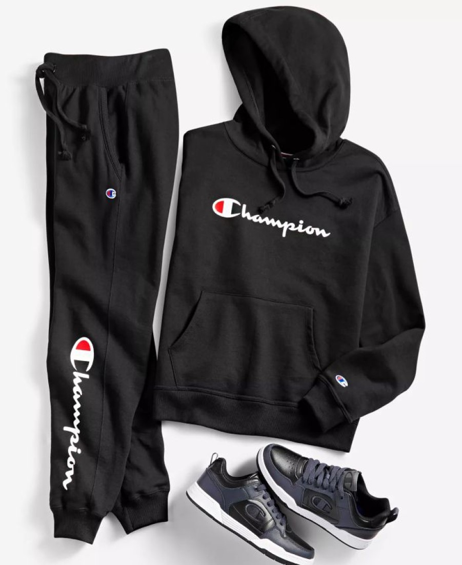 Women * | Champion Women'S Relaxed Logo Print Hoodie & Sweatpant Jogger