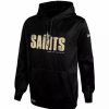 Sports Fan Shop * | New Era Men'S New Orleans Saints Combine Authentic Hard Hash Pullover Hoodie Black