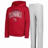 Sports Fan Shop * | Outerstuff Youth Boys And Girls Arizona Cardinals Double Up Pullover Hoodie And Pants Set Cardinal, Heather Gray