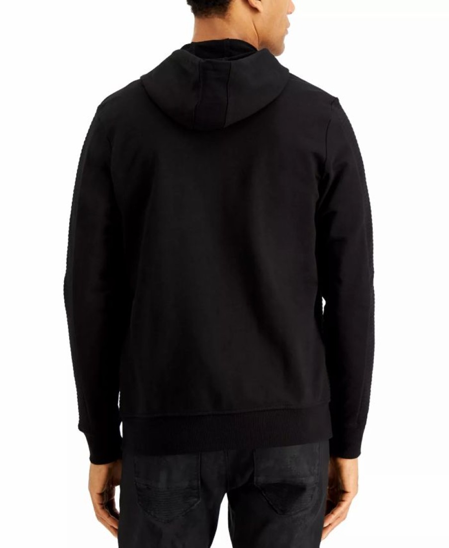 Hoodies & Sweatshirts * | Men'S Inc Fortune Full Zip Hoodie, Created For Macy'S Deep Black